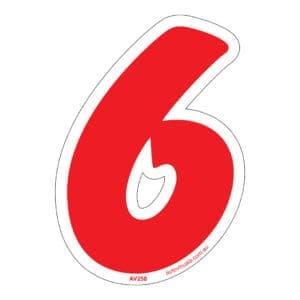 Red & White Die Cut 6