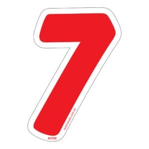 Red & White Die Cut 7