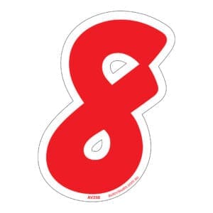 Red & White Die Cut 8