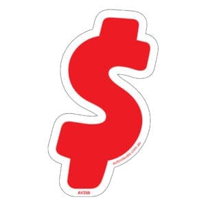 Red & White Die Cut $