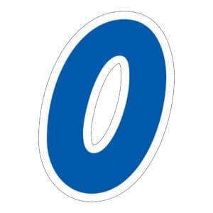 Blue & White Die Cut 0