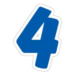 Blue & White Die Cut 4