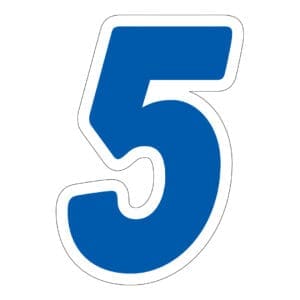 Blue & White Die Cut 5