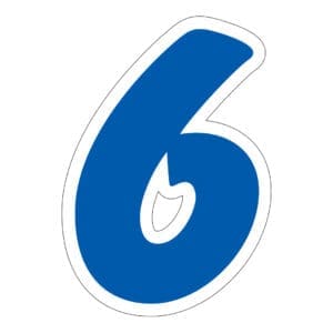 Blue & White Die Cut 6