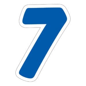 Blue & White Die Cut 7