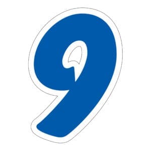 Blue & White Die Cut 9