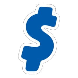 Blue & White Die Cut $