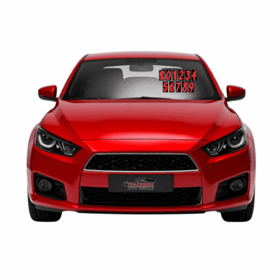 Fire Red Designer Numbers