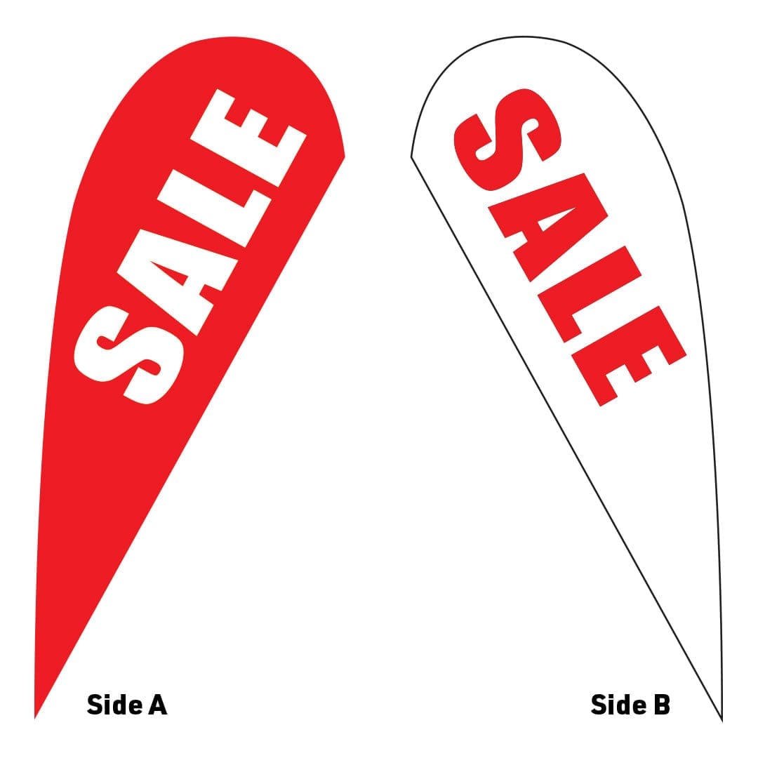 Sale Teardrop Flag Double Sided
