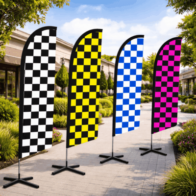 "Check" Pattern Swooper Flags (Wingtips)